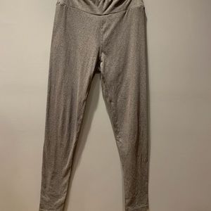 LulaRoe OS leggings gray EUC